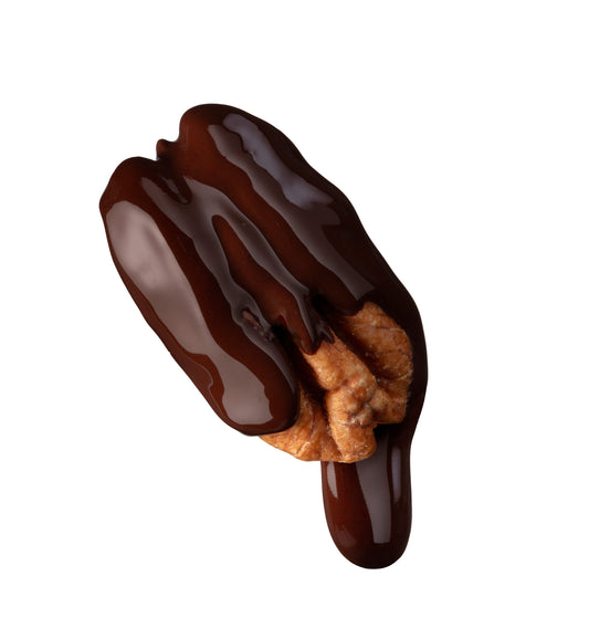 Dry Roasted Pecans with Dark Chocolate